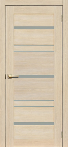 Межкомнатная дверь Fly doors L 13 ясень 600мм стекло сатинат