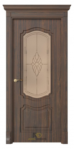 Межкомнатная дверь AxelDoors Эмилия ДО орех грецкий 600*2000 мм